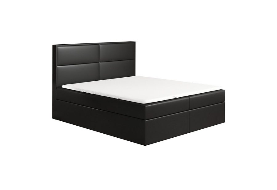A&J MöbelLand GmbH Boxspringbett HOPP mit Bettkasten, Topper und gepolstertem Kopfteil. (Boxspringbett mit Bettkasten und gepolstertem Kopfteil. Inclusive Topper !, TOP ANGEBOT), Länge 208cm Höhe 106 cm