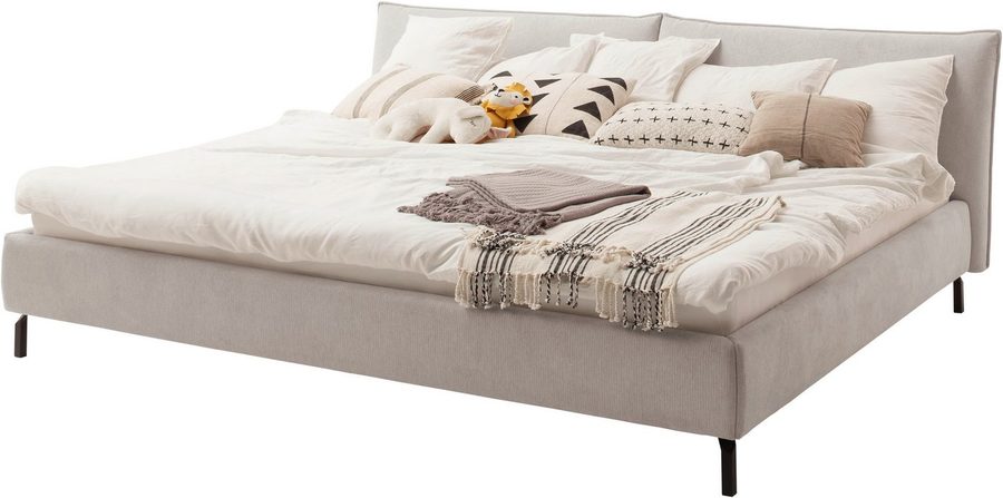Home affaire Polsterbett Fionara, Familienbett, extrabreite Liegefläche 240cm, in 2 Längen, inkl. 7-fache Einlegetiefenverstellung & saugroboterfreundliche Höhe