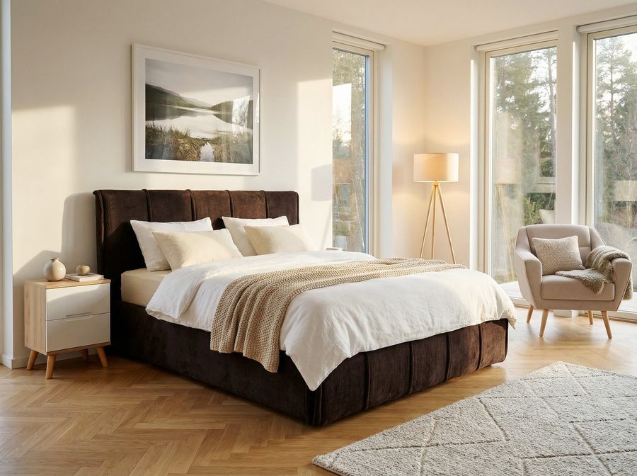 OTTO home Polsterbett EVELLINA in der Größe 180x200 cm, mit flauschigem Stoff bezogen, wahlweise mit Lattenrost und King-Matratze (28cm)