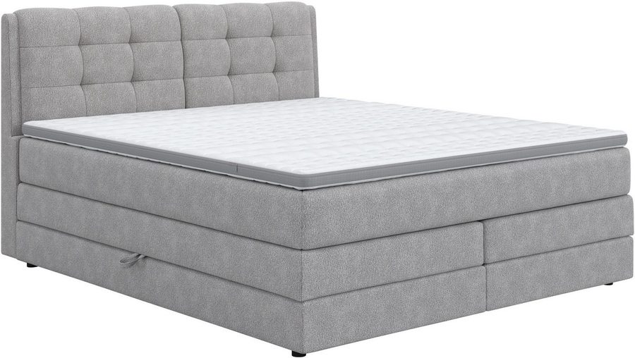 COTTA Boxspringbett Fort II, in verschiedenen Breiten erhältlich - auch als Familienbett!, inkl. Bettkasten und Topper