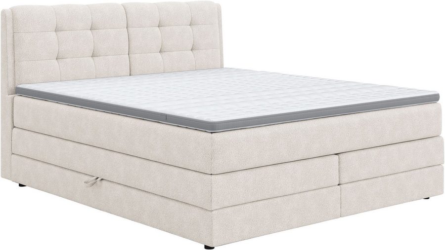 COTTA Boxspringbett Fort II, in verschiedenen Breiten erhältlich - auch als Familienbett!, inkl. Bettkasten und Topper