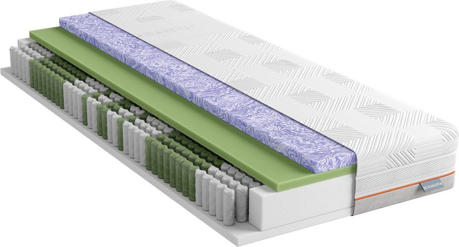 Taschenfederkernmatratze GelPro Quantum 240, 1000 Taschenfedern (bei 100x200 cm), atmungsaktiv, Schlaraffia, 24 cm hoch, patentierte Rhombo-therm Technologie, Matratze 90x200, 140x200 cm