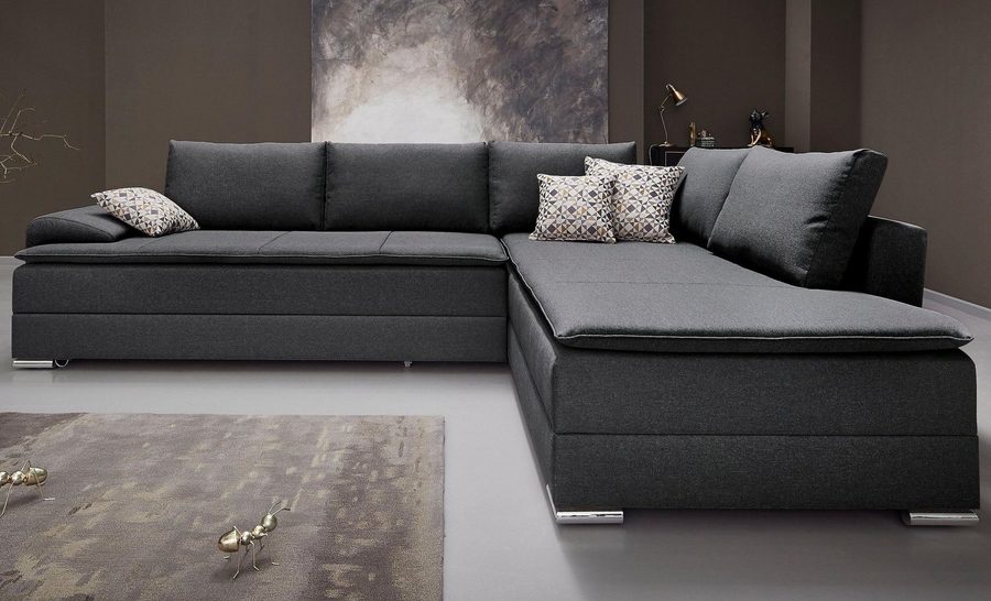 Home affaire Ecksofa Night & Day L-Form, B: 324 cm, Dauer-Schlaffunktion und Armlehne, Schlaffunktion & Bettkasten, Boxspringbett 180x200 cm
