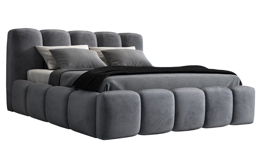 A&J MöbelLand GmbH Polsterbett SONIC-OM mit Bettkasten und Lattenrost (Bett mit Kopfteil. Lattenrost und Bettkasten .Viele Varianten zur Auswahl – wählen Sie Größe und Farbe!, TOP ANGEBOT), Länge: 220 cm Höhe Kopfteil: 100 cm