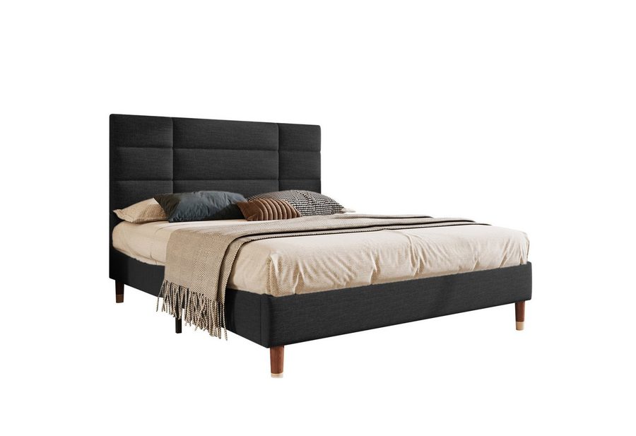 Flieks Polsterbett, Doppelbett Holzbett mit Lattenrost 140x200cm von Flieks