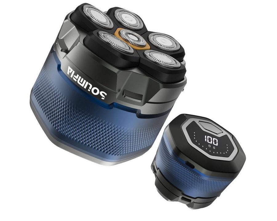 Scttomon Haarschneider FK-8750, Set aus Elektrorasierer und Haartrimmer, Blau von Scttomon