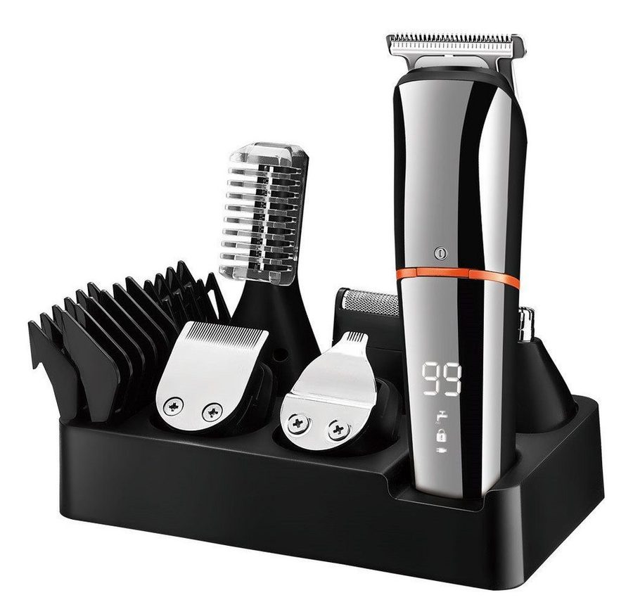 HATTEKER Haarschneider SK-788, Bartschneider Präzisionstrimmer Nasen- und Ohrenhaarschneider, Multifunktions-Trimmer 6-in-1 von HATTEKER