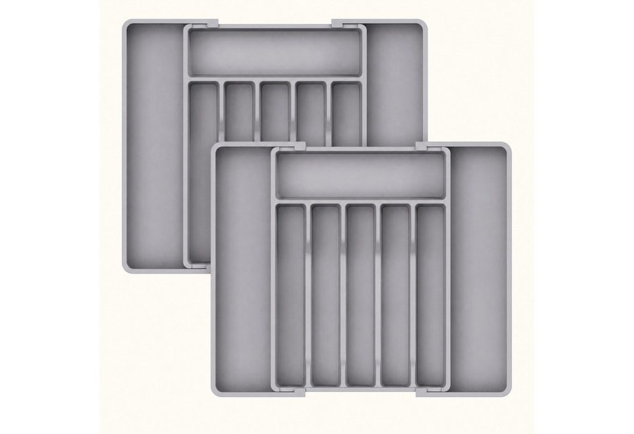 Lifewit Besteckeinsatz Besteckkasten für Schubladen, Verstellbarer Besteckhalter (2 St) von Lifewit