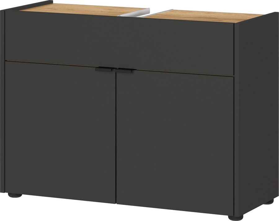 GERMANIA Waschbeckenunterschrank Ameca Waschbeckenunterschrank mit einer Klappe und zwei Türen von Germania