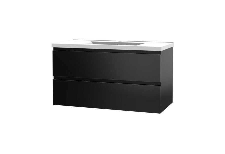 duschspa Waschtisch Badmöbel Set Waschbecken mit Unterschrank MDF, Beite 50/60/80/100 cm von duschspa