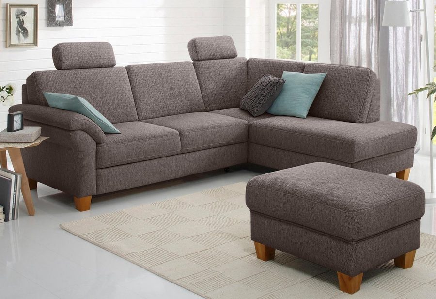 OTTO home Ecksofa Borkum L-Form, B: 249 cm - OTTO. Verlässliche Qualität., optional mit Schlaffunktion, Eckcouch mit Federkern