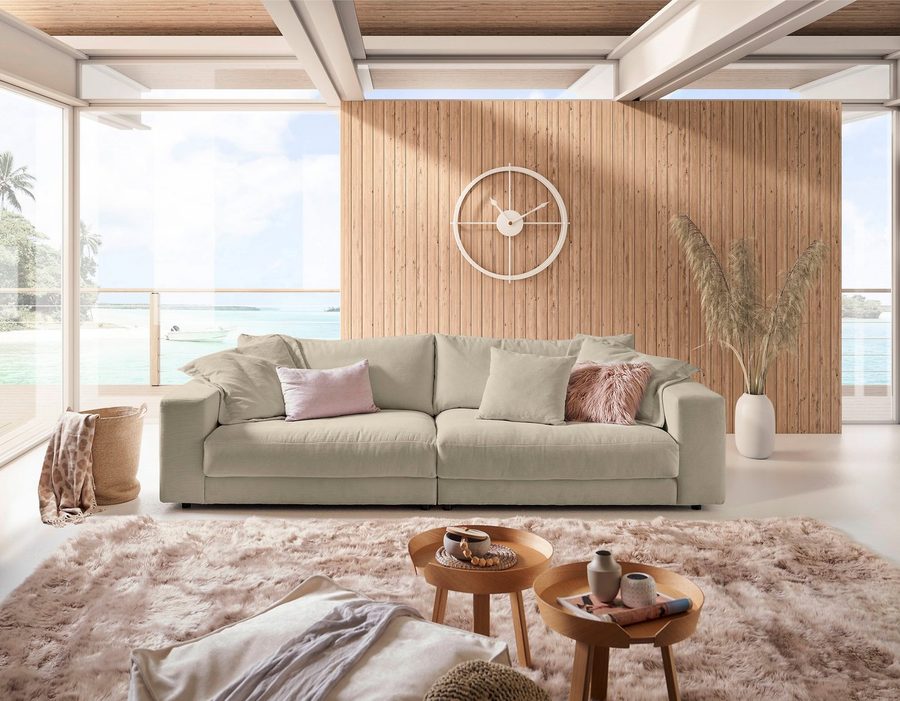 Home affaire Big-Sofa Enisa, bequeme, legere Polsterung B/T/H: 290/127/85 cm, Mega Sofa, Zeitloses und stylisches Loungemöbel, in Fein- und Breitcord