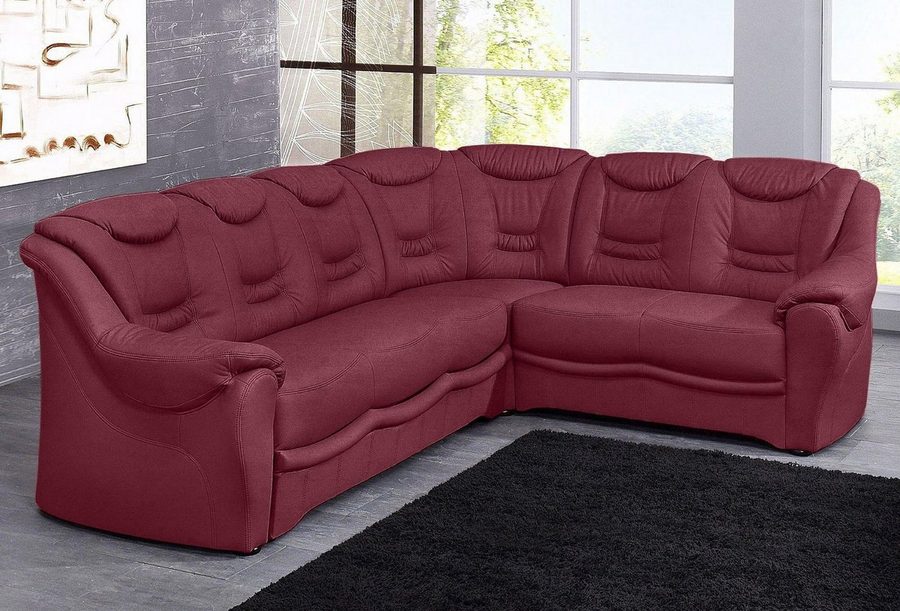 sit&more Ecksofa Bansin, L-Form, B: 265 cm, Bettfunktion optional, Federkern-Polsterung, Komfortable Sitzhöhe 46 cm, Liegefläche 148 x 198 cm bei Bettfunktion
