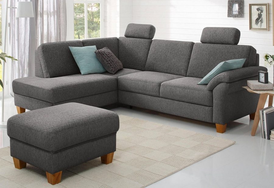 OTTO home Ecksofa Borkum L-Form, B: 249 cm - OTTO. Verlässliche Qualität., optional mit Schlaffunktion, Eckcouch mit Federkern