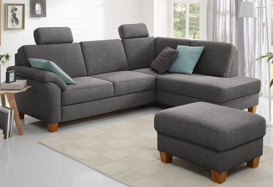 OTTO home Ecksofa Borkum L-Form, B: 249 cm - OTTO. Verlässliche Qualität., mit Schlaffunktion, Eckcouch mit Federkern