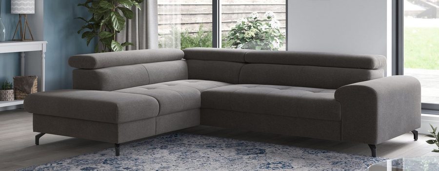 COTTA Ecksofa Aura L-Form, B: 260 cm, inkl. Schlaffunktion, auch in Cord, mit Schlaffunktion, Bettkasten & Kopfteilverstellung