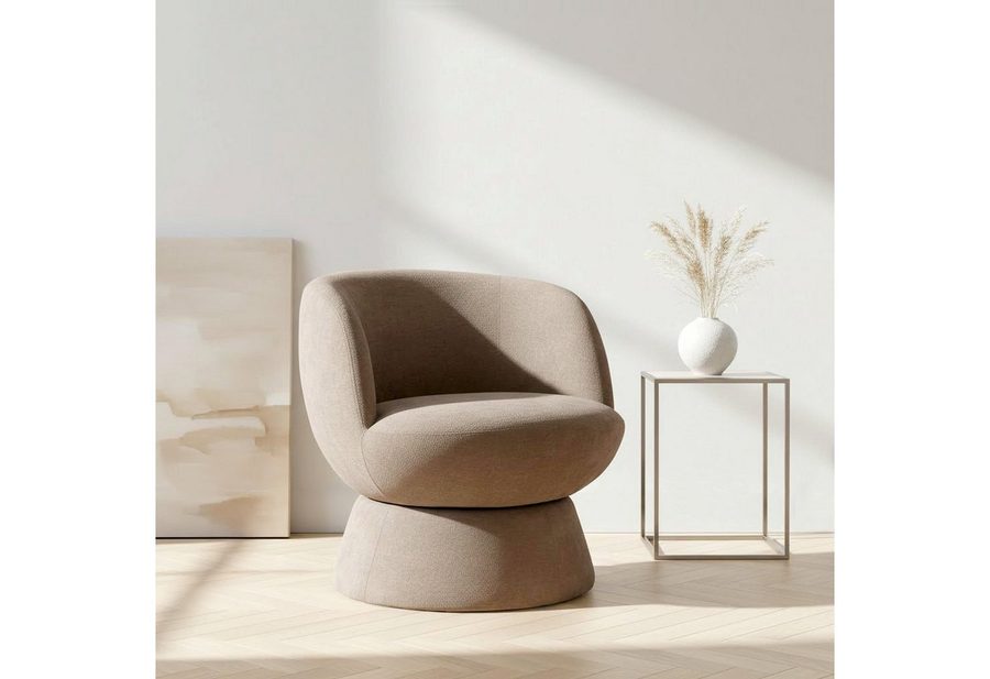OTTO home Drehsessel ZAZZA Lese-Sessel, TV-Sessel, Loungesessel, 360° drehbar, feiner Struktur-Bezug von OTTO home