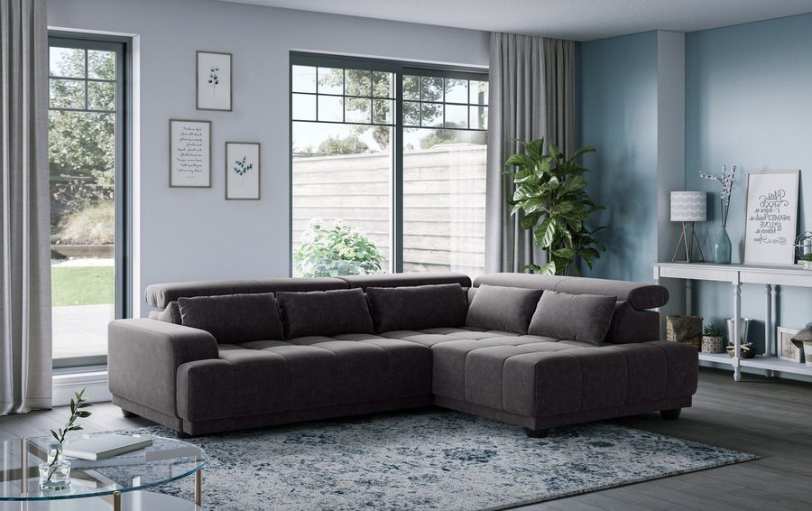 OTTO home Ecksofa Jade L Form, Breite: 270 cm, mit Kopfteilverstellung & Nierenkissen, optional elektr. Sitztiefenverstellung
