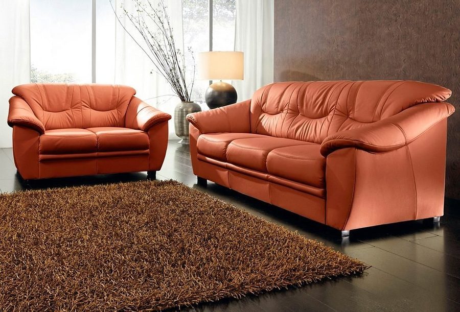 sit&more Polstergarnitur Savona, Set: 2- & 3er-Sofa, B: 148 bzw. 198 cm, Federkern-Polsterung, komfortable Sitzhöhe 46 cm, frei im Raum stellbar, stilvolles Design