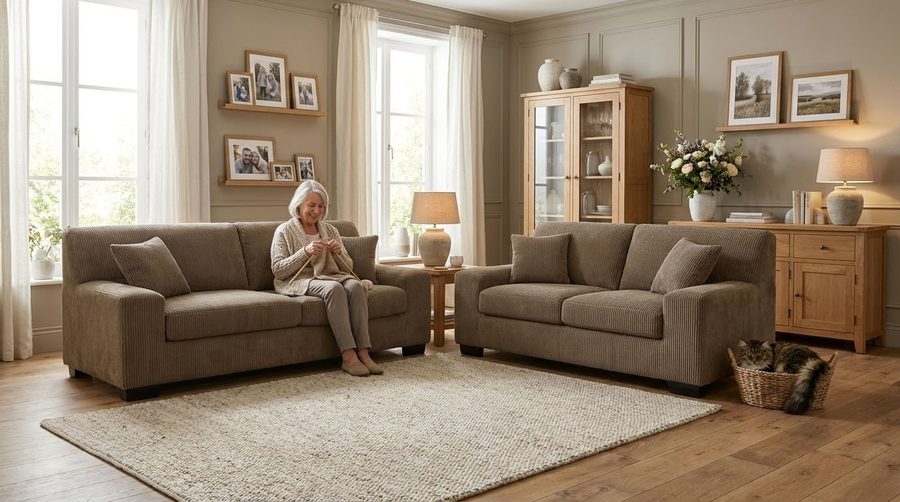 OTTO home Polstergarnitur Faxxe aus 2-Sitzer und 3-Sitzer, (Set, 2-tlg), aus haustierfreundlichem Pet Friendly Cord