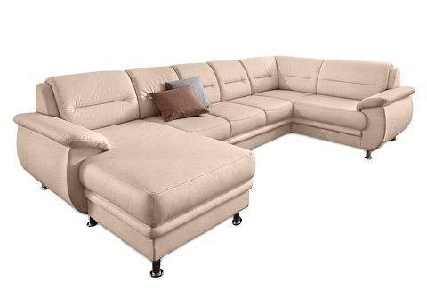 sit&more Wohnlandschaft Mailand U-Form, B: 312 cm, XXL-Couch mit Komfortpolsterung, mit Schlaffunktion, Liegefl. 122x247 cm, diverse Lederqualitäten