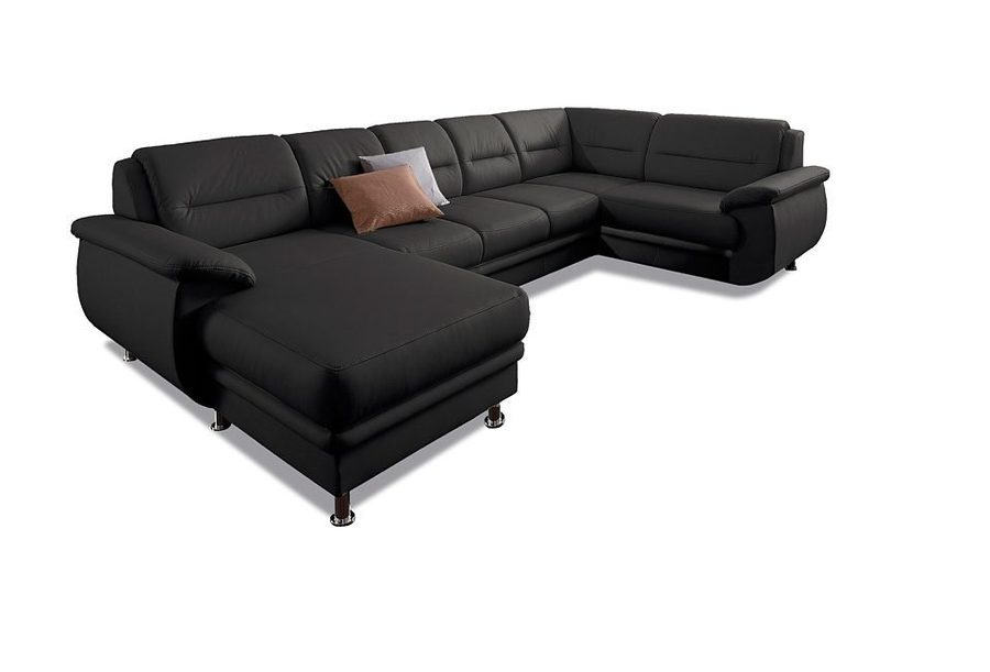sit&more Wohnlandschaft Mailand U-Form, B: 312 cm, XXL-Couch mit Komfortpolsterung, mit Schlaffunktion, Liegefl. 122x247 cm, diverse Lederqualitäten