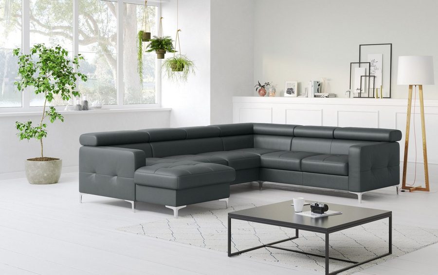 COTTA Wohnlandschaft Sammy U-Form, B: 304 cm, Kopfteilverstellung, optional Schlaffunktion & Bettkasten