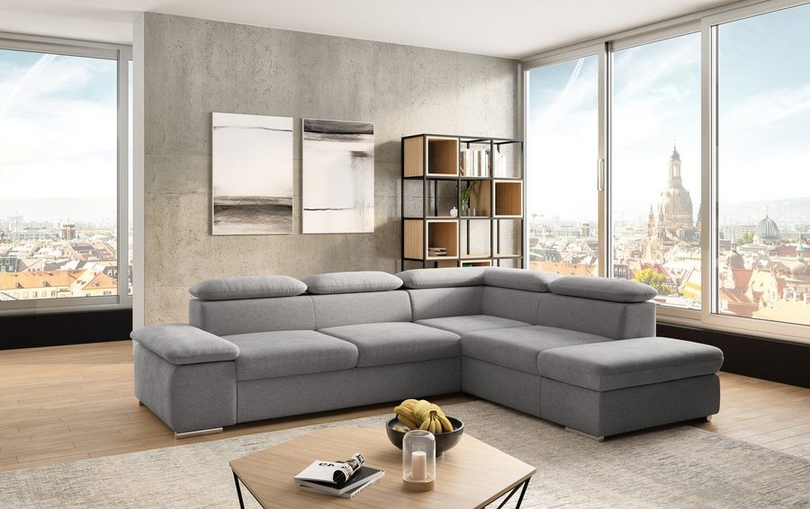 sit&more Ecksofa Valantine L-Form, B: 272 cm, Armteilverstellung, Kopfteilverstellung, mit Schlaffunktion, Komfortsofa, modern
