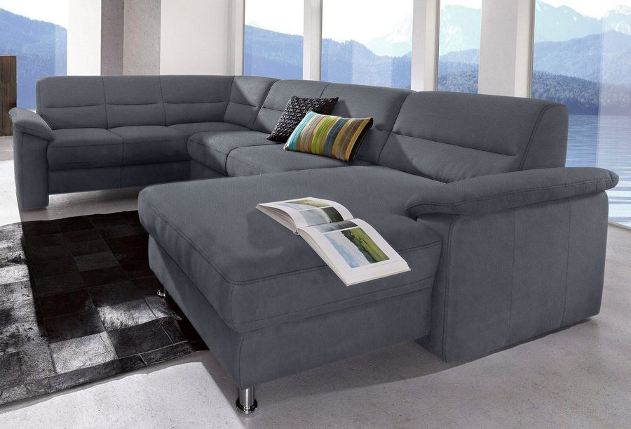 sit&more Wohnlandschaft Ascara U-Form, B:312cm, klassisches Design, Taschenfederkernpolsterung, inklusive Boxspring/Federkern-Polsterung, wahlweise mit Schlaffunktion