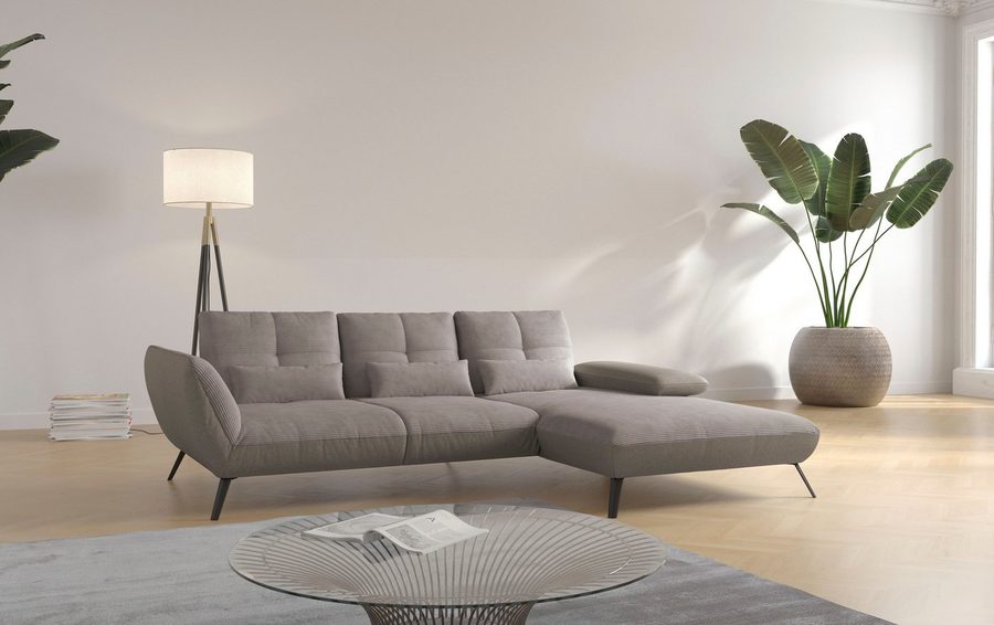 OTTO home Ecksofa Mikado L-Form, inkl. Sitztiefenverstellung und Armteilverstellung