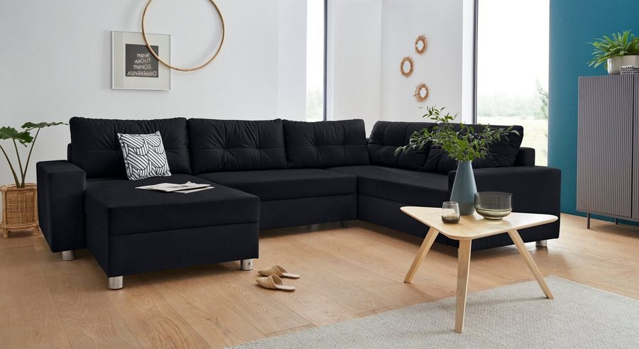 COLLECTION AB Wohnlandschaft Paris U-Form, B: 310 cm, 1 Zierkissen & Federkern, optional Schlaffunktion & Bettkasten