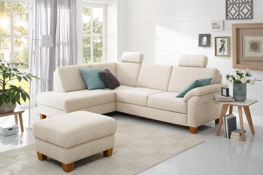 OTTO home Ecksofa Borkum L-Form, B: 249 cm - OTTO. Verlässliche Qualität., mit Schlaffunktion, Eckcouch mit Federkern