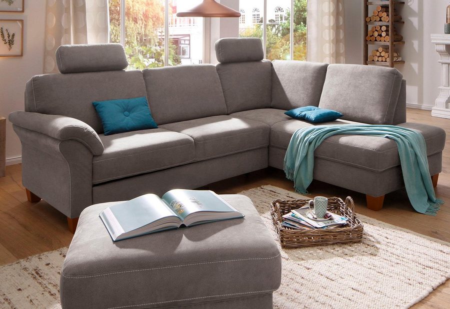 OTTO home Ecksofa Borkum L-Form, B: 249 cm - OTTO. Verlässliche Qualität., optional mit Schlaffunktion, Eckcouch mit Federkern