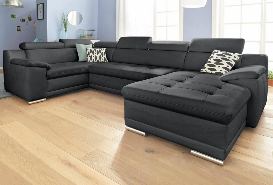 sit&more Wohnlandschaft Andiamo U-Form, B: 336 cm, Kopfteilverstellung, XXL-Sofa, optional Schlaffunktion, frei stellbar, Couch für Wohnkomfort