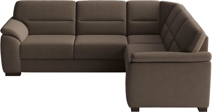 sit&more Ecksofa Montego L-Form, B: 256 cm, große Stoffauswahl, Komfortsitzhöhe 46 cm, optional Schlaffunktion und Schubkasten mit Stauraum