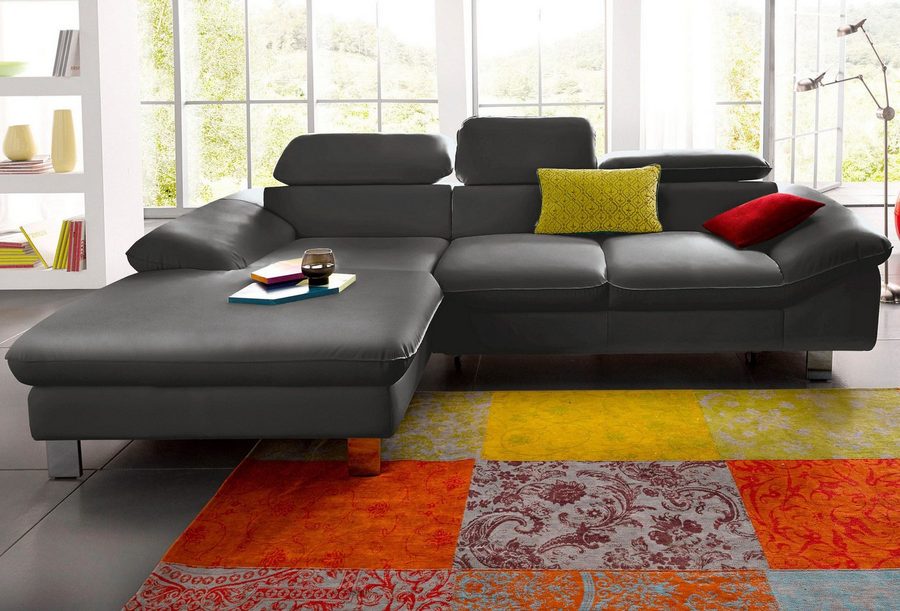 COTTA Ecksofa Driver L-Form, B:268 cm, moderne Couch mit Wellenunterfederung, Kopfteilverstellung, optional Schlaffunktion & Bettkasten