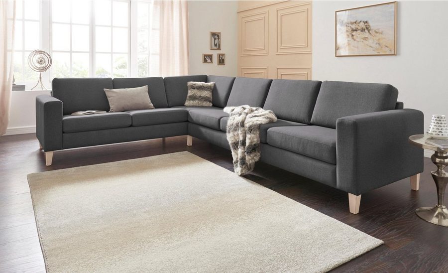 OTTO home Ecksofa Terra L-Form, mit Wellenunterfederung, langer Schenkel links oder rechts montierbar