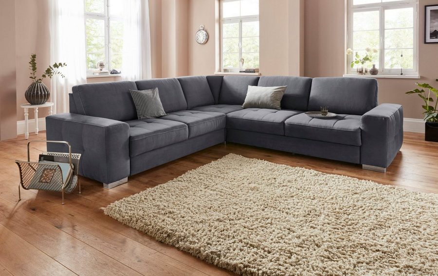 sit&more Ecksofa Santorini L-Form, mit Federkern und Sitztiefenverstellung, wahlweise mit Schlaffunktion