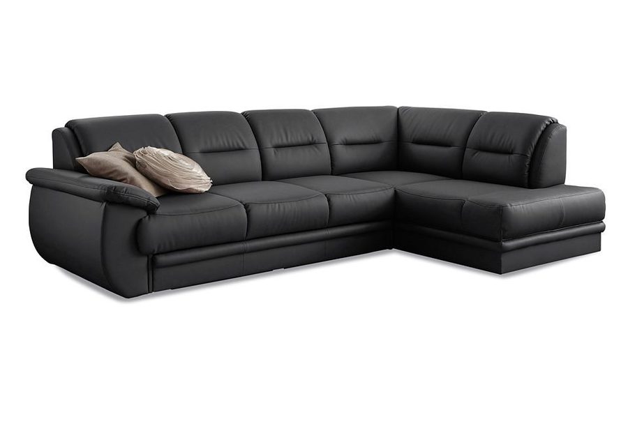 sit&more Ecksofa Mailand L-Form, B: 250 cm, Komfortsitzhöhe 46 cm, mit Schlaffunktion, Eckcouch in Kunstleder & Stoff
