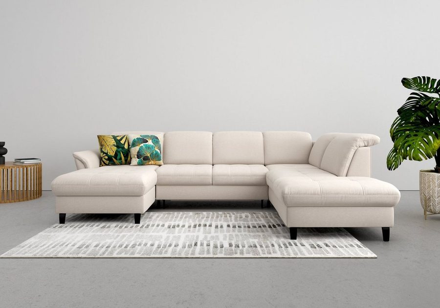 sit&more Wohnlandschaft Maggiore U-Form, wahlweise mit Kopfteilverstellung, Schlaffunktion und Stauraum