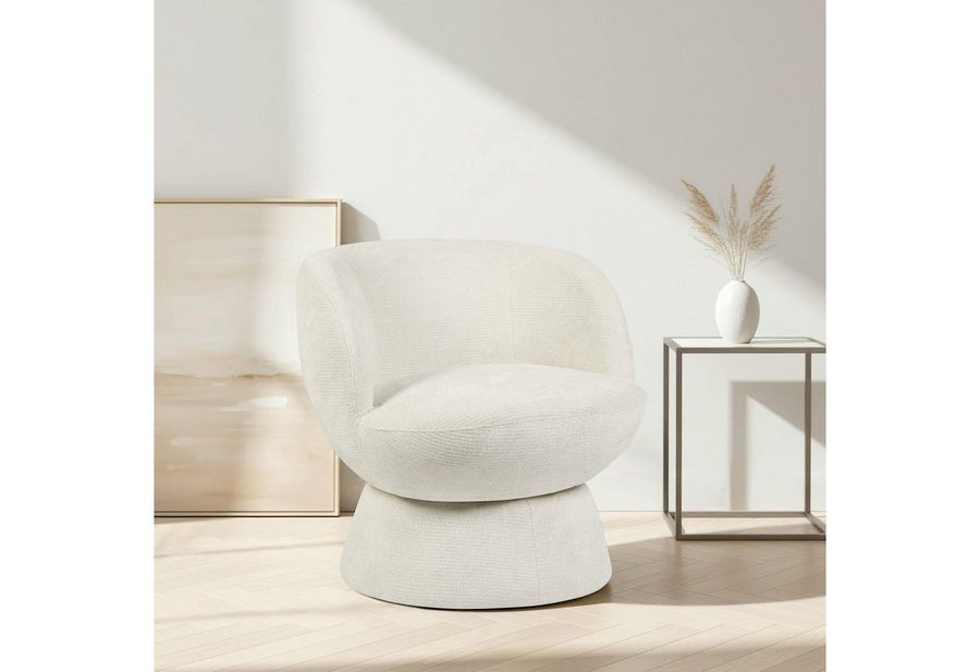 OTTO home Drehsessel ZAZZA Lese-Sessel, TV-Sessel, Loungesessel, 360° drehbar, feiner Struktur-Bezug von OTTO home