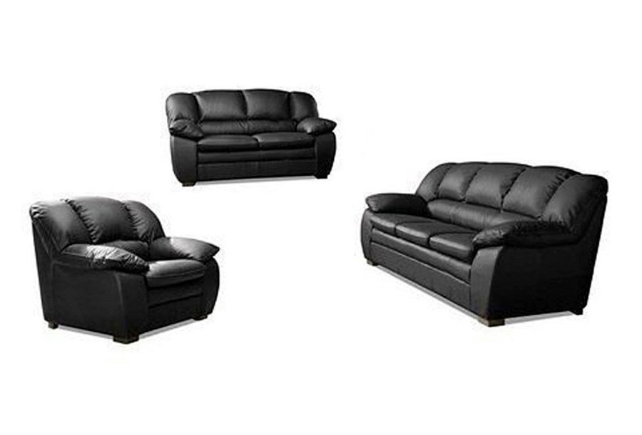 COTTA Polstergarnitur Casino, 3tlg. Set, Sofa Wohnzimmer Garnitur, Wellenunterfederung, (Set, 3-tlg), Sessel, 2-Sitzer, 2,5-Sitzer, hohe Rückenlehne