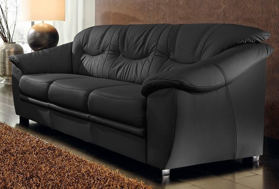 sit&more 3-Sitzer Savona, B: 198 cm, Federkern, Komfortsitzhöhe 46 cm, optional Schlaffunktion, Liegefläche 190x137cm, Stoff- & Lederauswahl