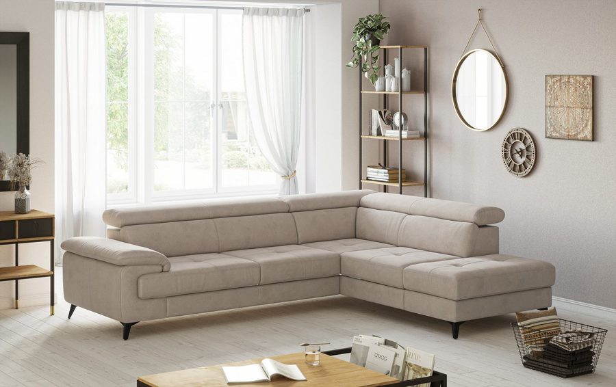 OTTO home Ecksofa Astra L-Form, B: 286 cm, mit Kopfteilverstellung, optional Schlaffunktion & Bettkasten