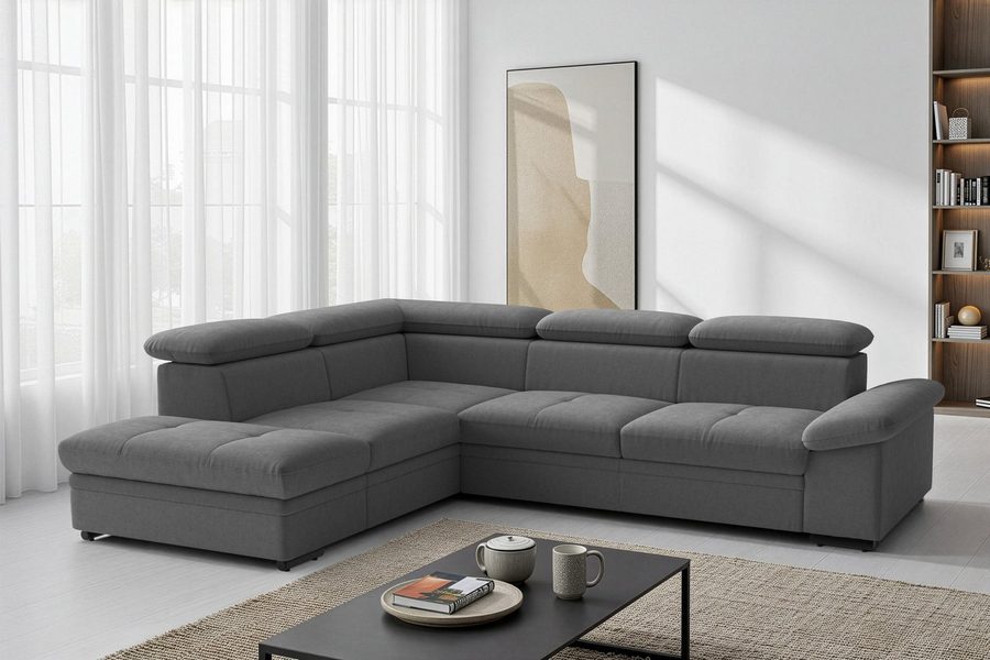 sit&more Ecksofa Viola L-Form, B: 249 cm, Arm- & Kopfteilverstellung, optional Schlaffunktion, Sofa mit Komfortsitz
