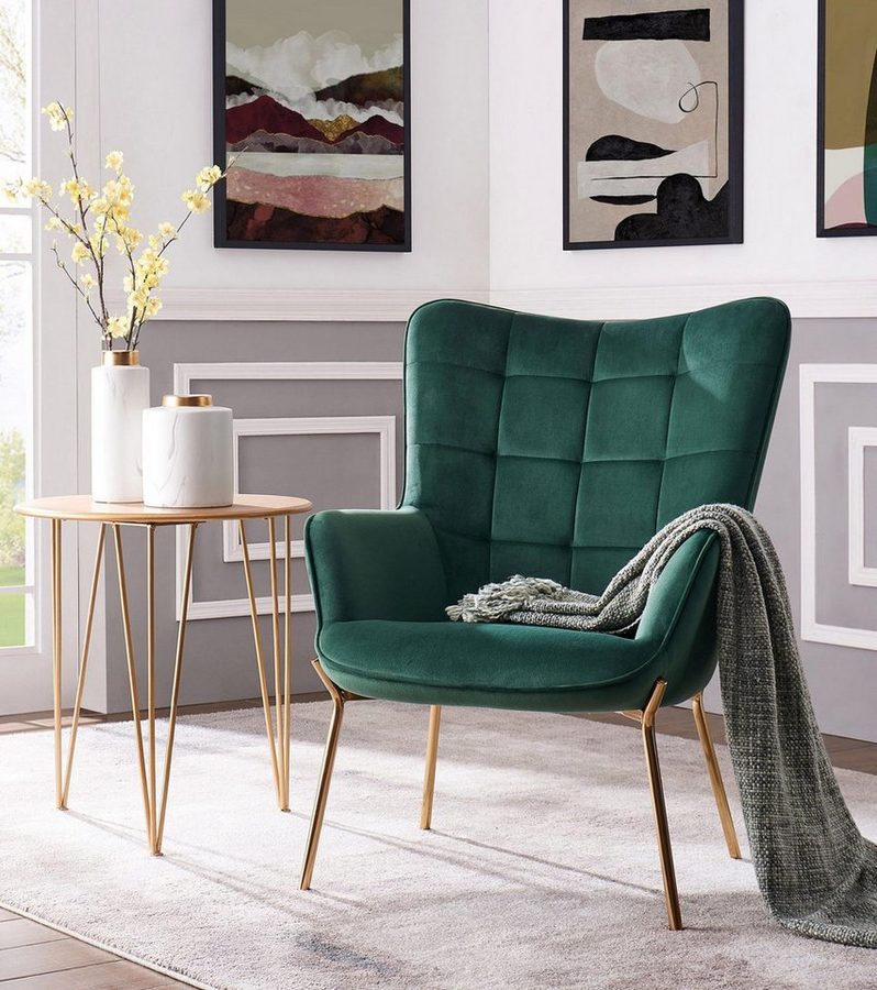 loft24 Loungesessel Bruce (1-St), Polstersessel, Sessel, Armlehnsessel, Metallgestell, Sitzhöhe 44 cm von loft24