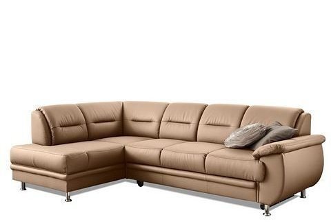 sit&more Ecksofa Mailand L-Form, B: 250 cm, Leder, Komfortsitzhöhe 46 cm, mit Schlaffunktion, Liegefläche: 194x122cm, Komfortpolsterung