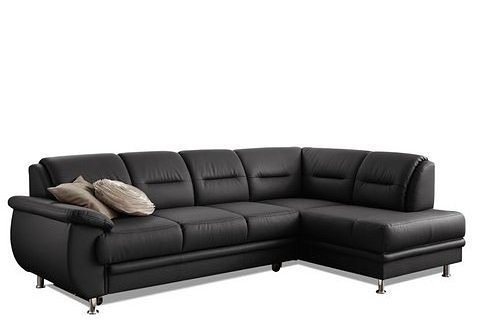 sit&more Ecksofa Mailand L-Form, B: 250 cm, Leder, Komfortsitzhöhe 46 cm, optional Schlaffunktion, Liegefläche: 194x122cm, Komfortpolsterung