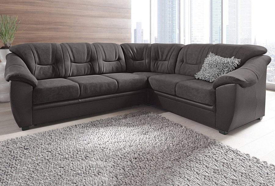 sit&more Ecksofa Savona L-Form, B. 262 cm, Komfortsitz, Eckcouch mit Stoff- & Lederwahl, optional Schlaffunktion, Liegefl. 120x195 cm