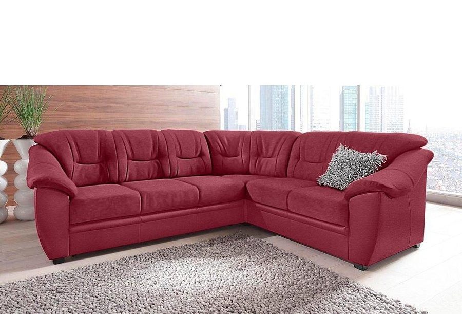 sit&more Ecksofa Savona L-Form, B. 262 cm, Komfortsitz, Eckcouch mit Stoff- & Lederwahl, optional Schlaffunktion, Liegefl. 120x195 cm